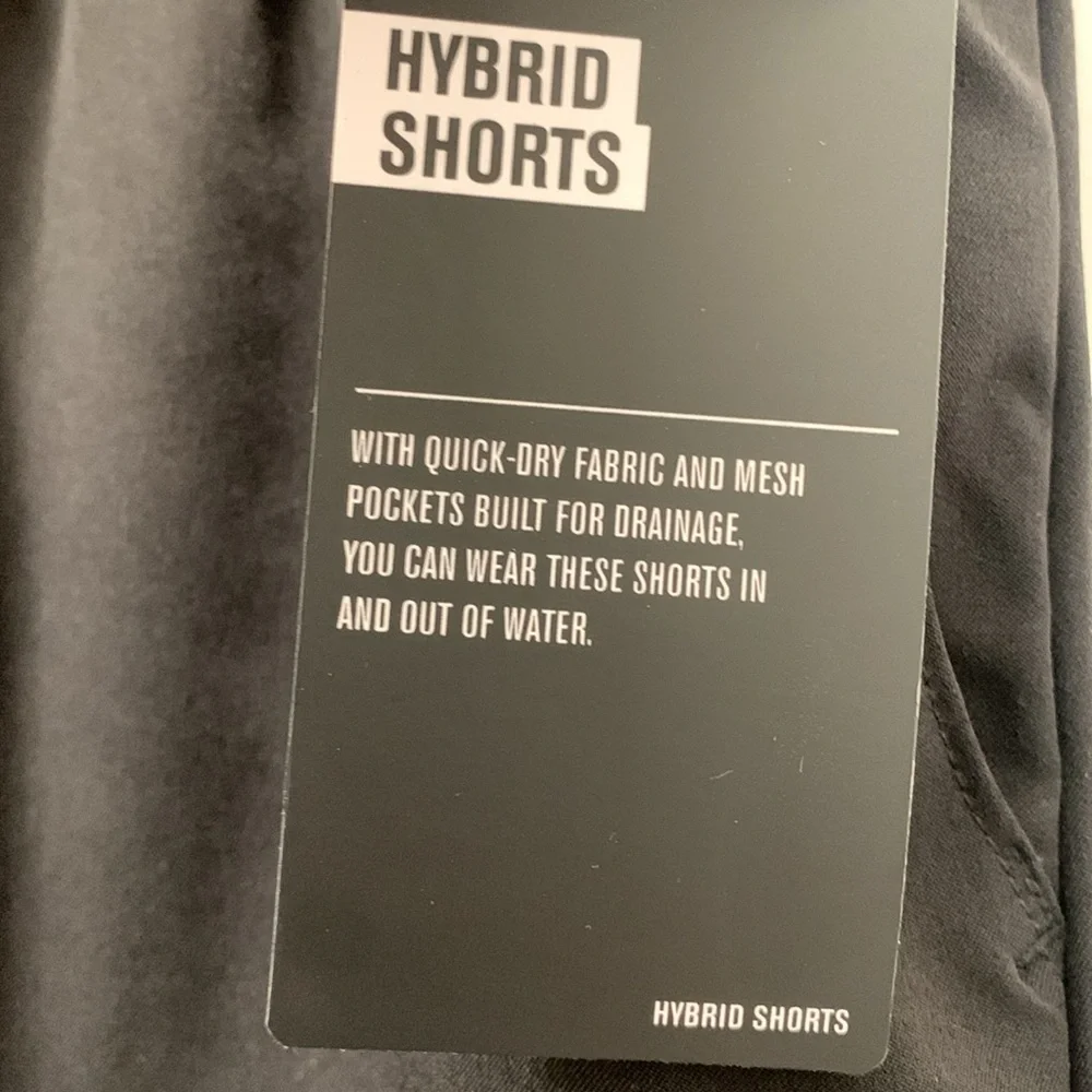 Hurley Boys Black 4-Way Stretch Hybrid Shorts Size Medium Quick‎ Dry Swim Kids